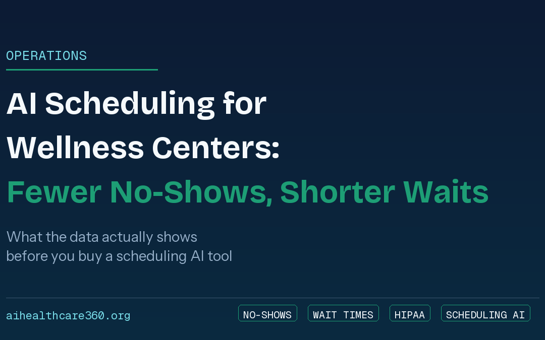 AI Wellness Center Scheduling: Cut No-Shows & Waits