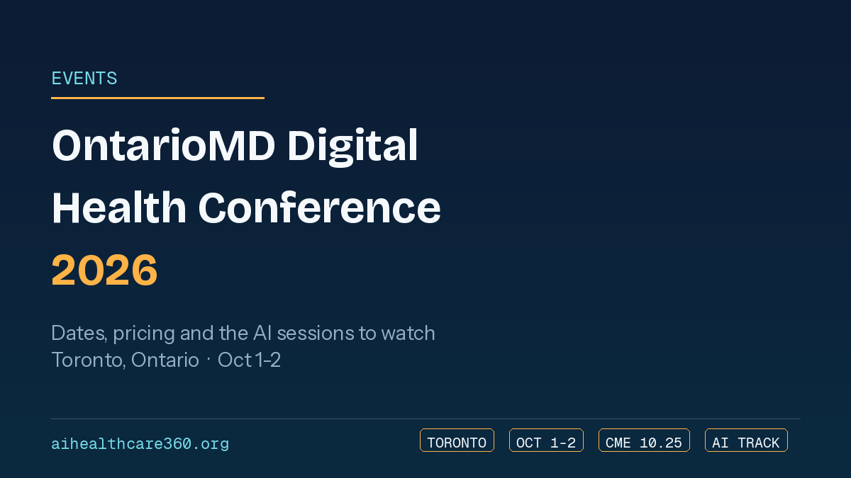 OntarioMD Digital Health Conference 2026 dates, venue and AI sessions