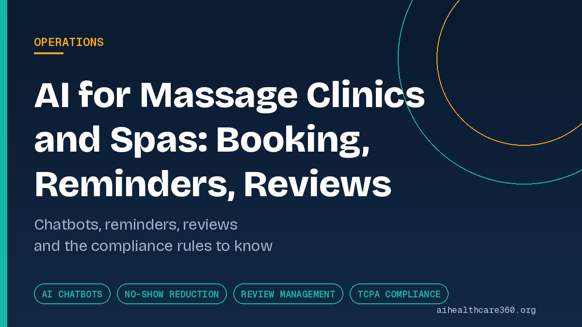 AI for massage clinics and spas: booking, reminders and reviews